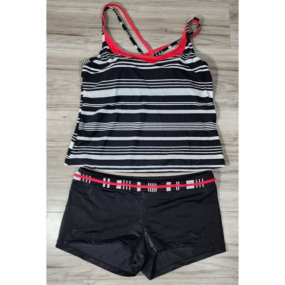 South Point Tankin Board Shorts 2pc Bathing Suit Women's Size 16 - Picture 1 of 10